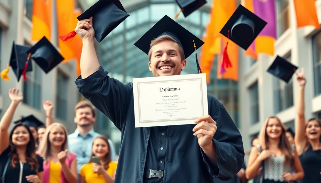 Celebrate diploma kopen hbo achievement with graduates in a joyful university setting.