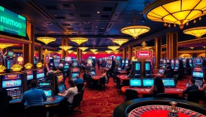 Engage with thrilling games at MMOO's luxury casino experience featuring exciting betting action.