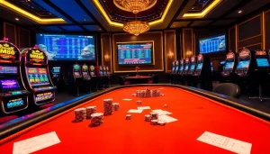 Experience thrilling gaming at Trang chủ MM88, with high-stakes poker and vibrant slot machines.