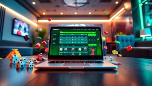Hello88 online betting experience showcased in a modern gaming lounge with vibrant colors and gaming elements.