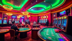 Cảnh quay hấp dẫn của ứng dụng Tik 88 đang hoạt động với các trò chơi casino sôi động và những khách hàng phong cách.