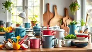 Shop unique kitchenware gift ideas NZ in a bright, inviting kitchen setting.