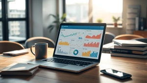 Analyze and optimize your SEO strategy with visually engaging SEO tools on a laptop.