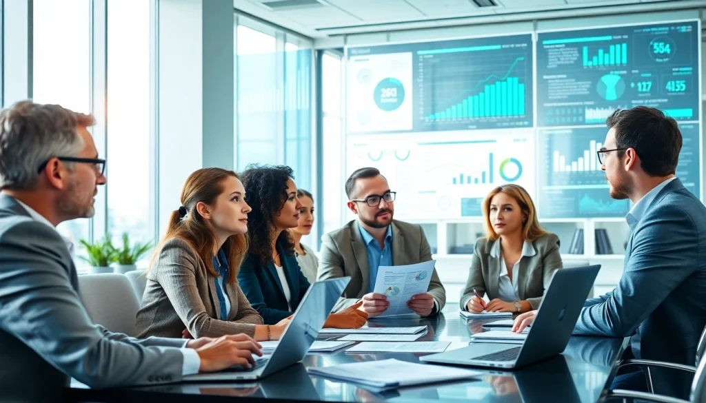 Analyze competitive intelligence data in a collaborative business meeting setting.