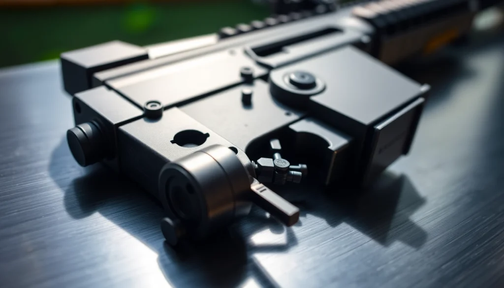 Showcase of ar15 super safety trigger demonstrating its precise design and functionality.