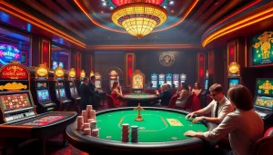 Experience the thrill of winning at Doaslot’s vibrant casino gaming lounge.