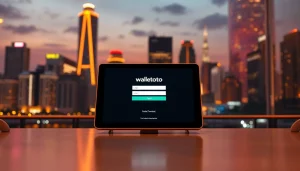 Masuk ke walettoto login dengan tampilan layar yang modern dan elegan di perangkat digital.