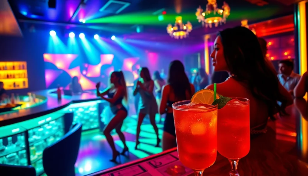 Experience the exciting nightlife at Club SXM, featuring stunning performers and exquisite cocktails.