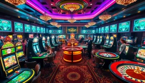 Thabet casino players enjoy vibrant slot machines and engaging table games in an exciting atmosphere.