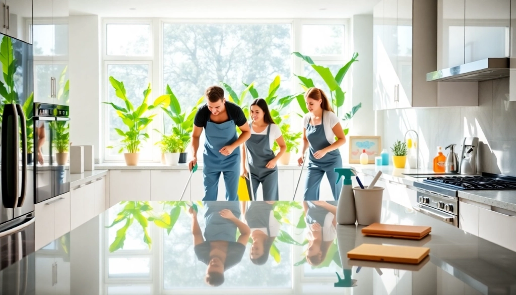 Transform your space with our expert Cleaning service, featuring a dedicated team in action.