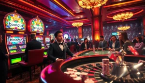 Experience thrilling moments at the birutoto slot machines with vibrant visuals and intense focus on gaming.