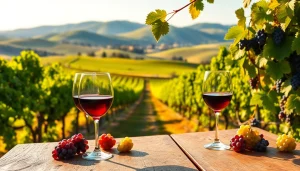 Experience stunning Sacramento Wineries with lush vineyards and a serene wine tasting setup.