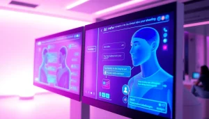 Immersive nsfw ai chat interface showcasing futuristic avatars and vibrant design.