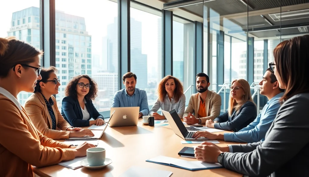 Engaging discussion showcasing founder leadership insights among diverse business leaders in a modern setting.