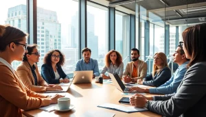 Engaging discussion showcasing founder leadership insights among diverse business leaders in a modern setting.