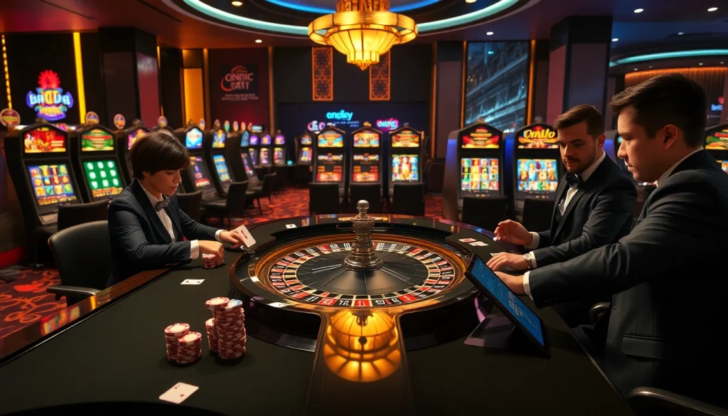 Players betting at a roulette table while enjoying the onicplay online gaming experience.