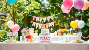 Celebrate with a customizable birthday party featuring vibrant decorations and personalized elements.
