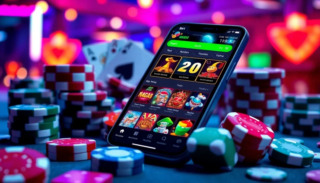 Experience Naga169 mobile's thrilling casino gameplay with interactive slot games and vibrant graphics.