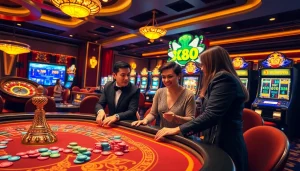 xx88 win at a luxurious casino table with colorful chips and a celebration atmosphere