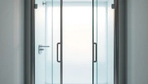 Highlighting shower doors uk in a modern bathroom setting, showcasing sleek design and elegance.