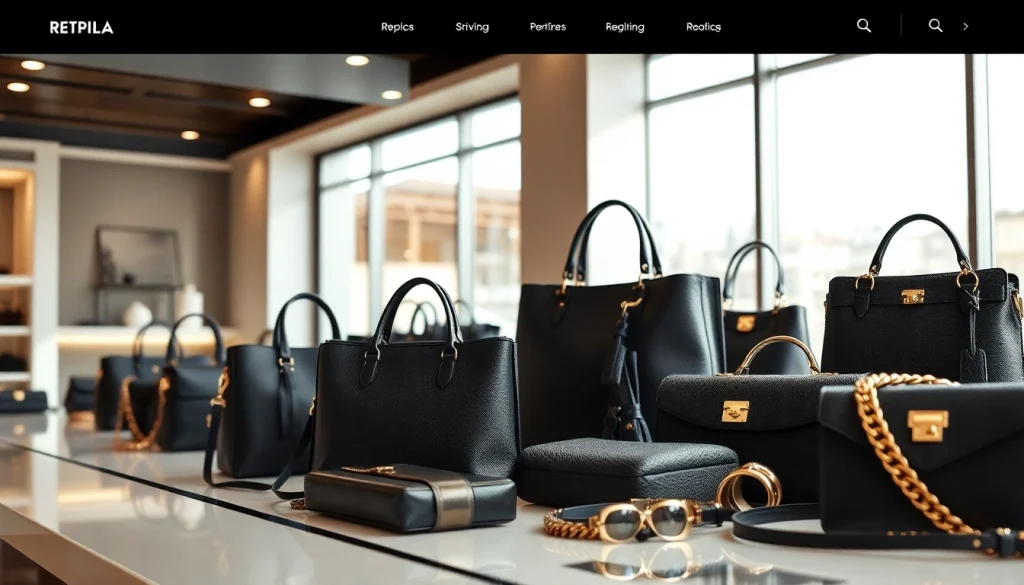 레플리카사이트에서 고퀄리티 명품 가방과 액세서리를 감상하는 모습