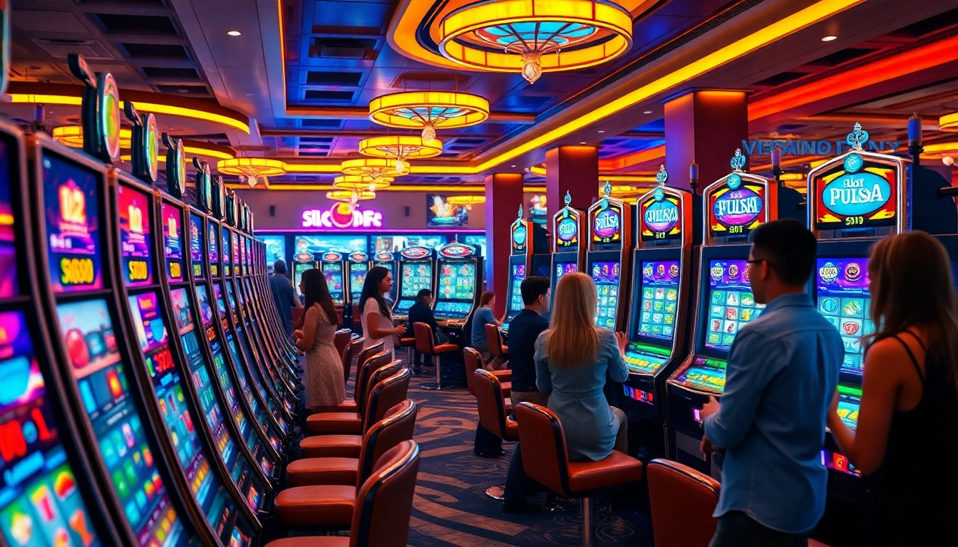 Rasakan sensasi menang di mesin slot pulsa dalam suasana kasino mewah.