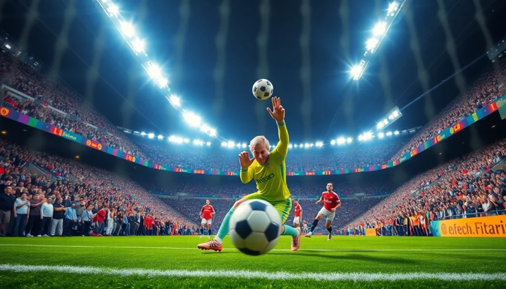 Soccer match featuring goalkeeping action relevant to บ้านผลบอลวันนี้ updates.