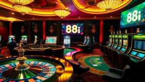 Players engaging in exciting live poker games at 88i's premium casino.