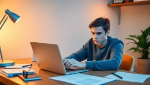 Image to prompt generator interface showcased in a modern workspace, inspiring creativity.