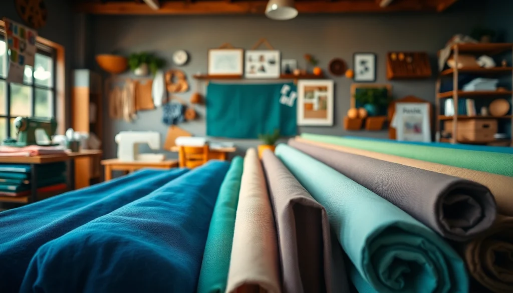 Kies goedkope katoen met een schitterende variëteit aan kleuren in een sfeervolle studio.