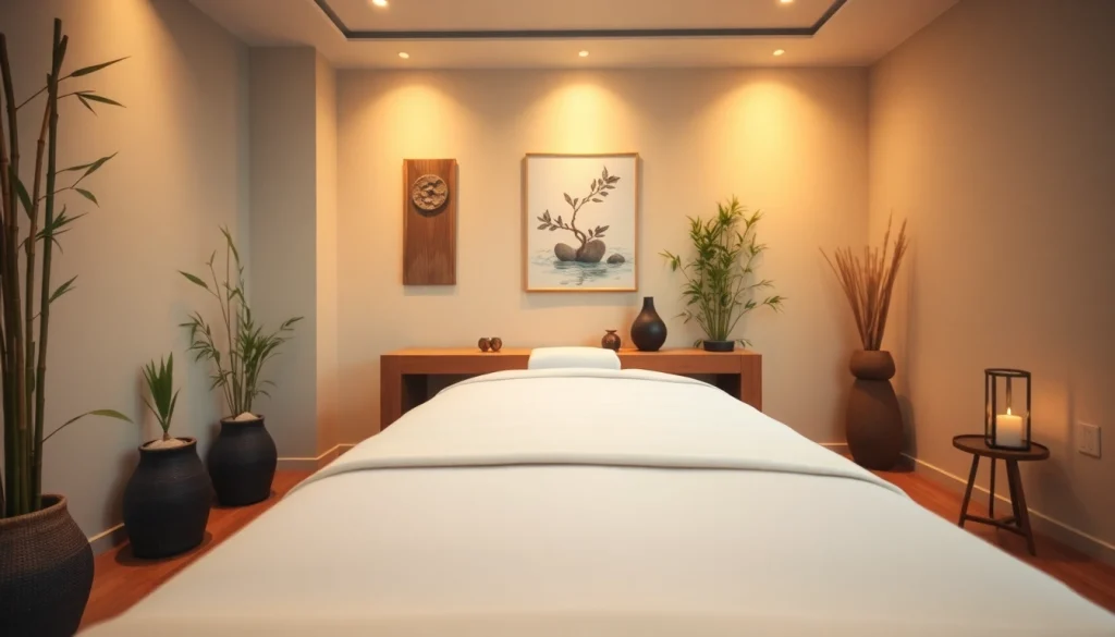 평화로운 마사지 치료실에서 고급스러운 대구마사지 경험에 빠져들기.