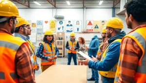 Participants in a construction safety training session actively learning about personal protective equipment.