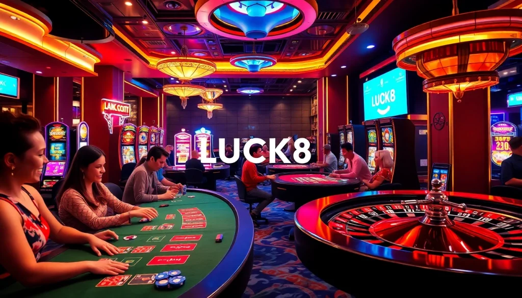 LUCK8 players experiencing the thrill of casino games with excitement and luxury.