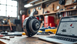 Veranschaulichung der Freelock Spannungselemente in einem Werkstattumfeld mit Werkzeugen.