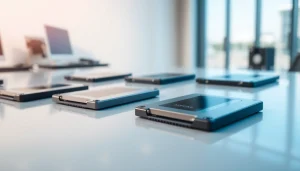 Instalacja dysków SSD w nowoczesnym biurze technologically zaawansowanym.