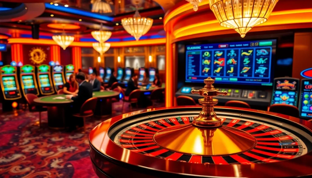 Experience the luxury of gaming at shbet with vibrant casino tables and modern betting interfaces.
