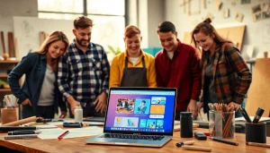 Creating engaging web design essex for trades in a collaborative office environment.