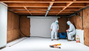Crawl Space Restoration demonstrating a safe and professional environment during the repair process.