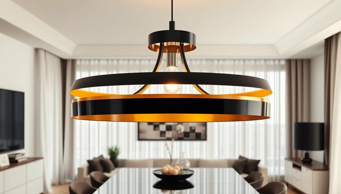 Elevate Your Space with a Stunning Black and Gold Light Fixture