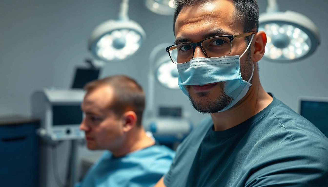 Hair transplant turkey procedure demonstrating patient care in a modern clinic setting.