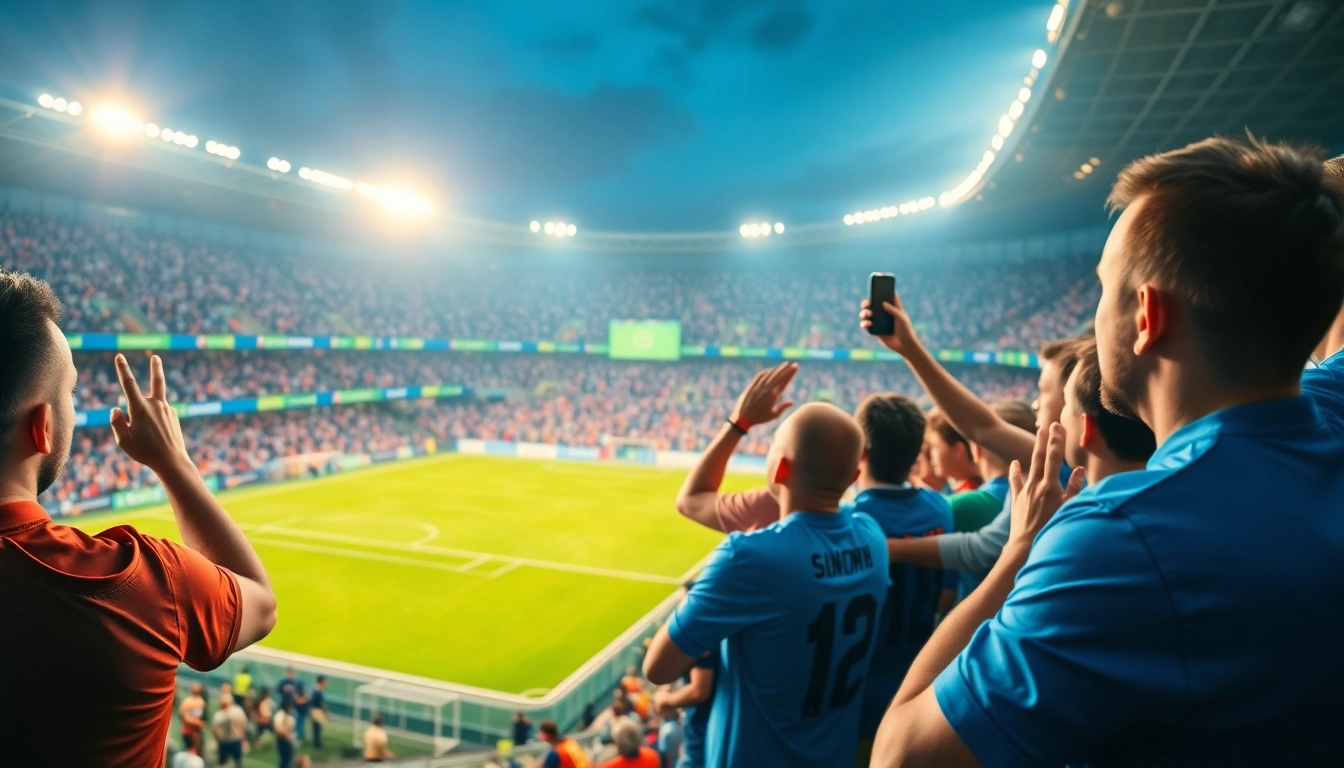 Menampilkan pengalaman bolakami saat menonton pertandingan sepak bola secara langsung bersama penggemar.